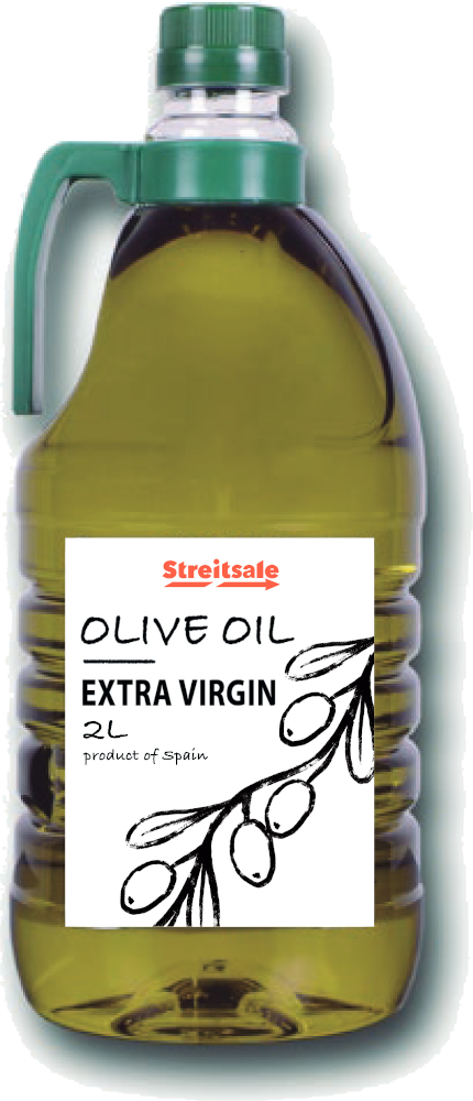 Extra Virgin Olive Oil in a 2L plastic bottle