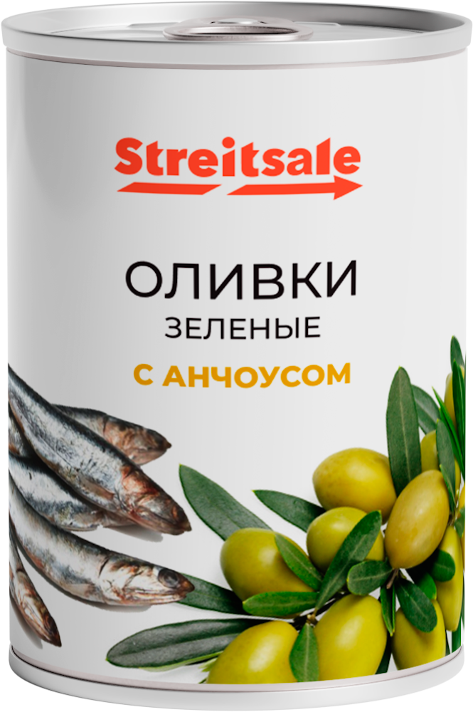 Green olives with anchovy, 270g