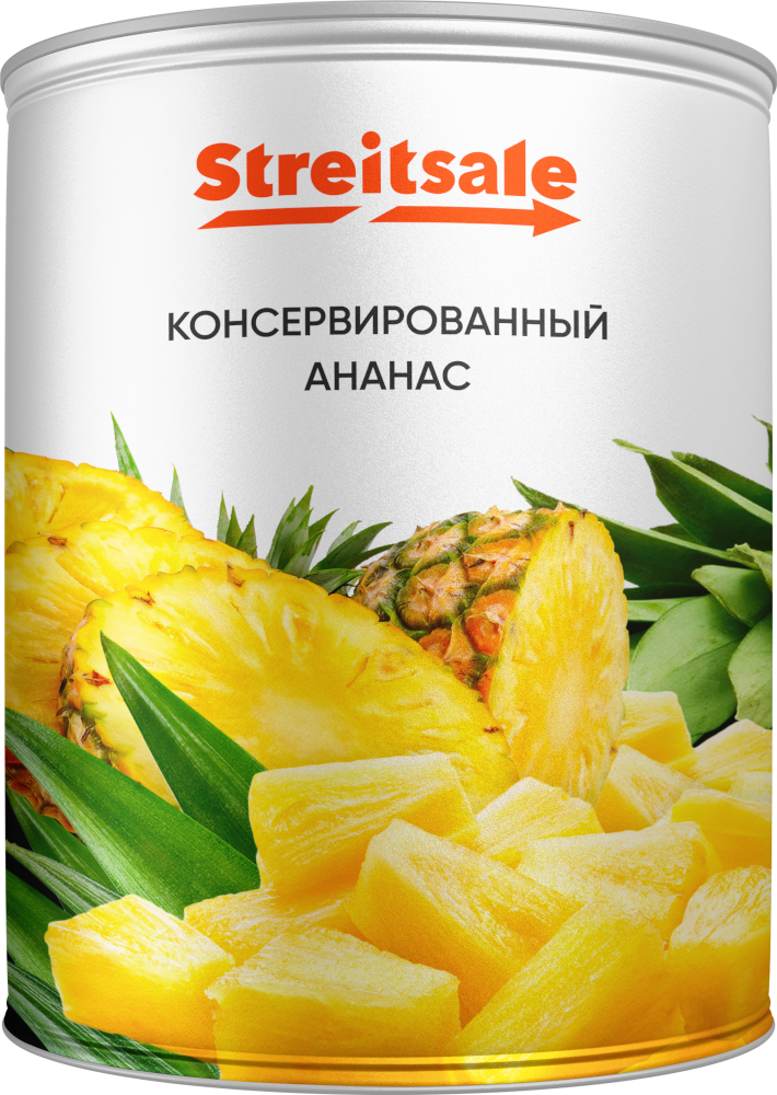 Canned pineapples pieces 3 kg