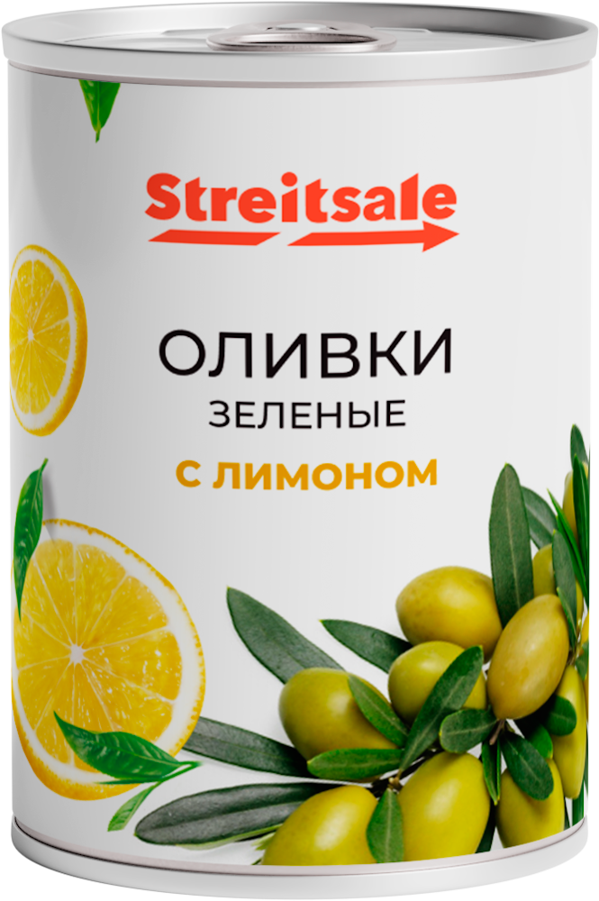 Green olives with lemon, 270g