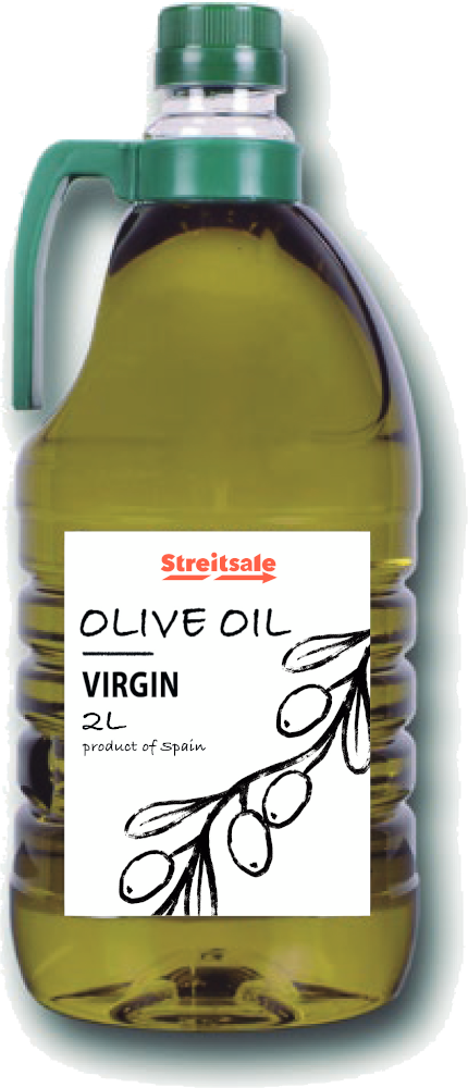 Virgin Olive Oil in a 2L plastic bottle