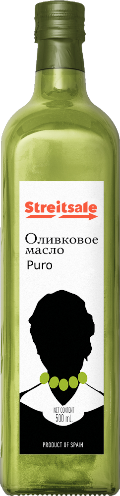 Pure  Olive Oil in a 500ml glass bottle