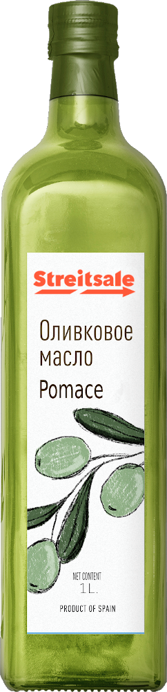 Olive-Pomace Oil in a 1L glass bottle