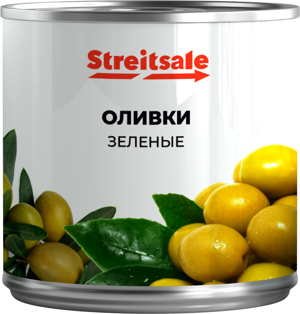 Green seedless olives, 270g