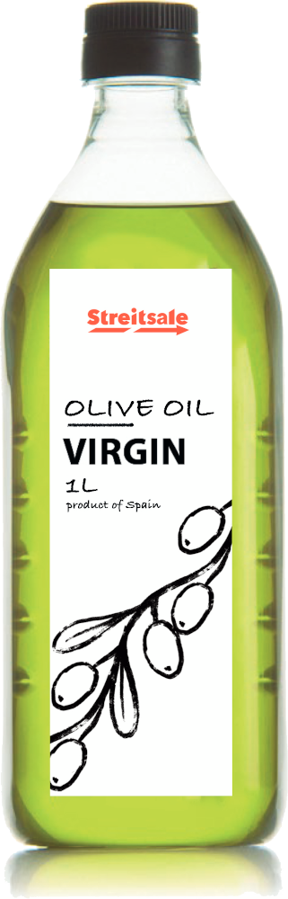 Virgin Olive Oil in a 1L plastic bottle