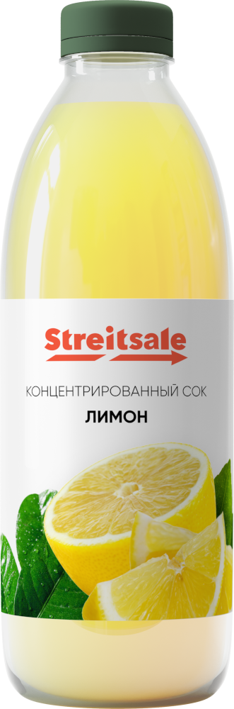 Concentrated lemon juice in a plastic bottle 1 liter